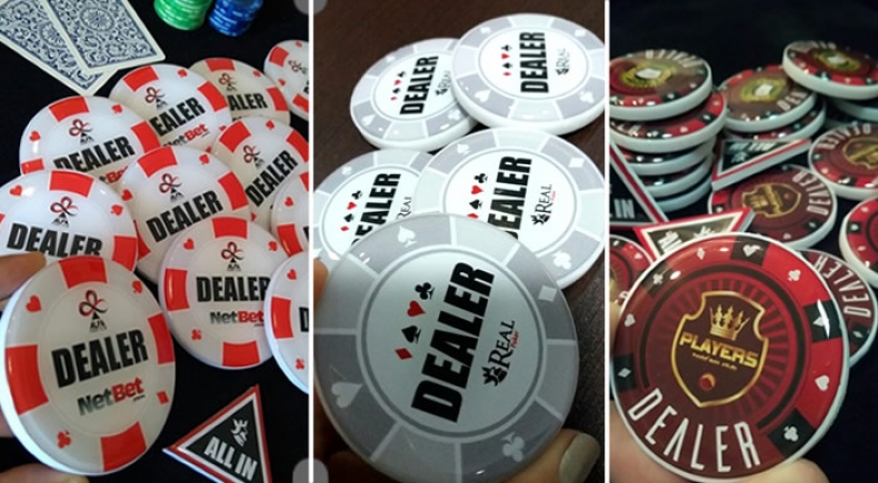 Botão do Dealer e All In Personalizado